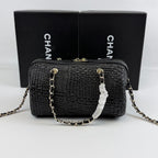 Raffia Bowling Bag | Woven Summer Shoulder Bag