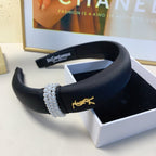 Luxury Wide Logo Headband — Elegant & Versatile