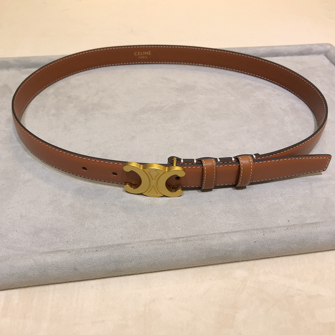 Reversible Taurillon Leather Belt : 2.5 CM
