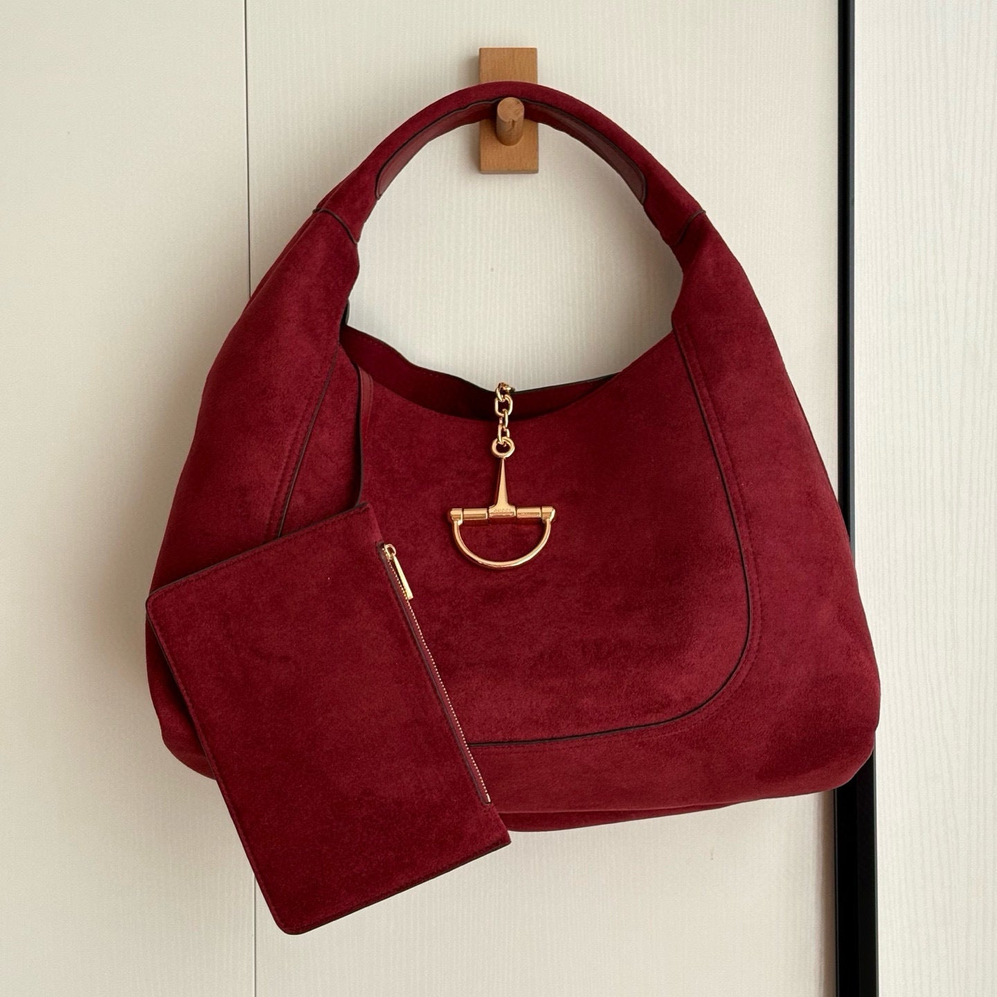 Maxi Suede Shoulder Bag : Large