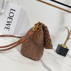 Medium Raffia & Leather Ola Handbag (Premium Quality)