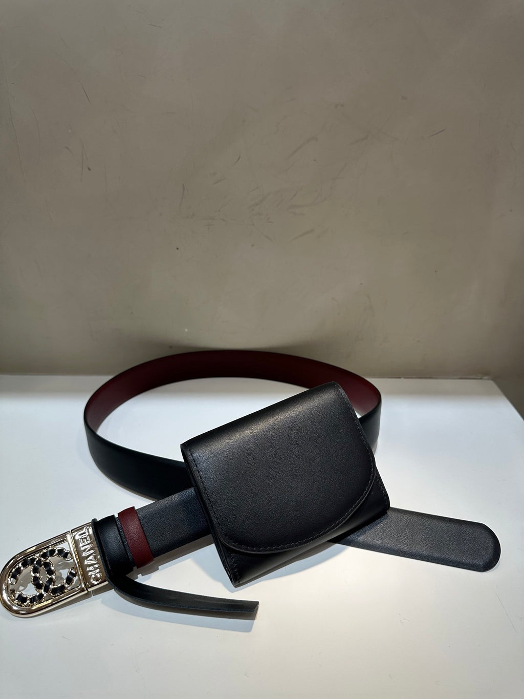 Premium Reversible Leather Belt with Detachable Waist Bag