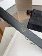 New Women’s Leather Belt — Enamel Signature Buckle