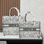 D Book Tote ( Fluorescent green rose )