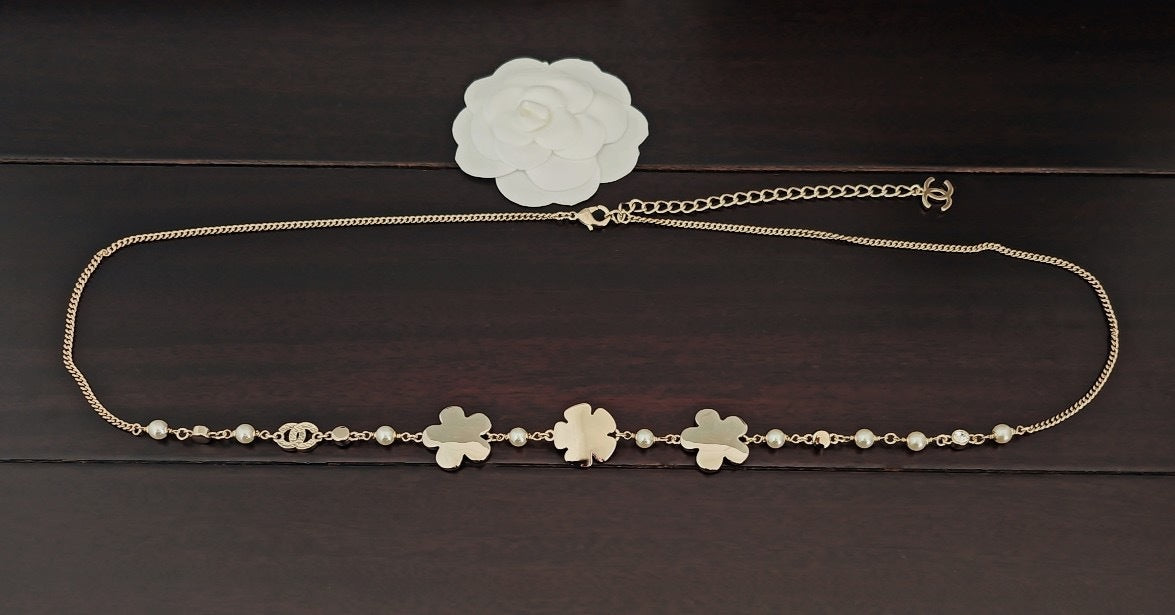 Elegant Blue Flower Waist Chain 💙✨