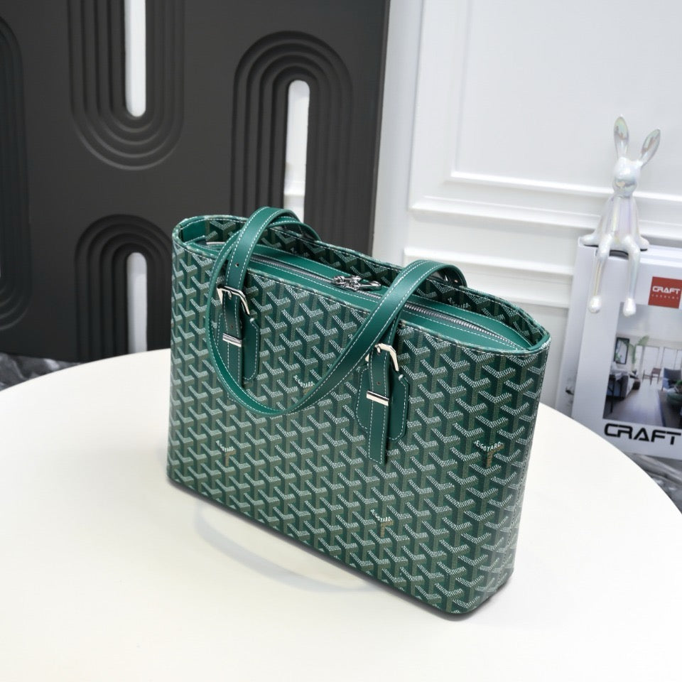Vintage Tote Bag | Double Zip Design & Adjustable Handles