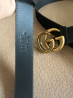 Suede-Finish Leather Belt — Retro Metal Buckle