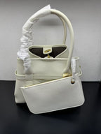 Premium Leather Vintage-Style Top-Handle Tote Bag