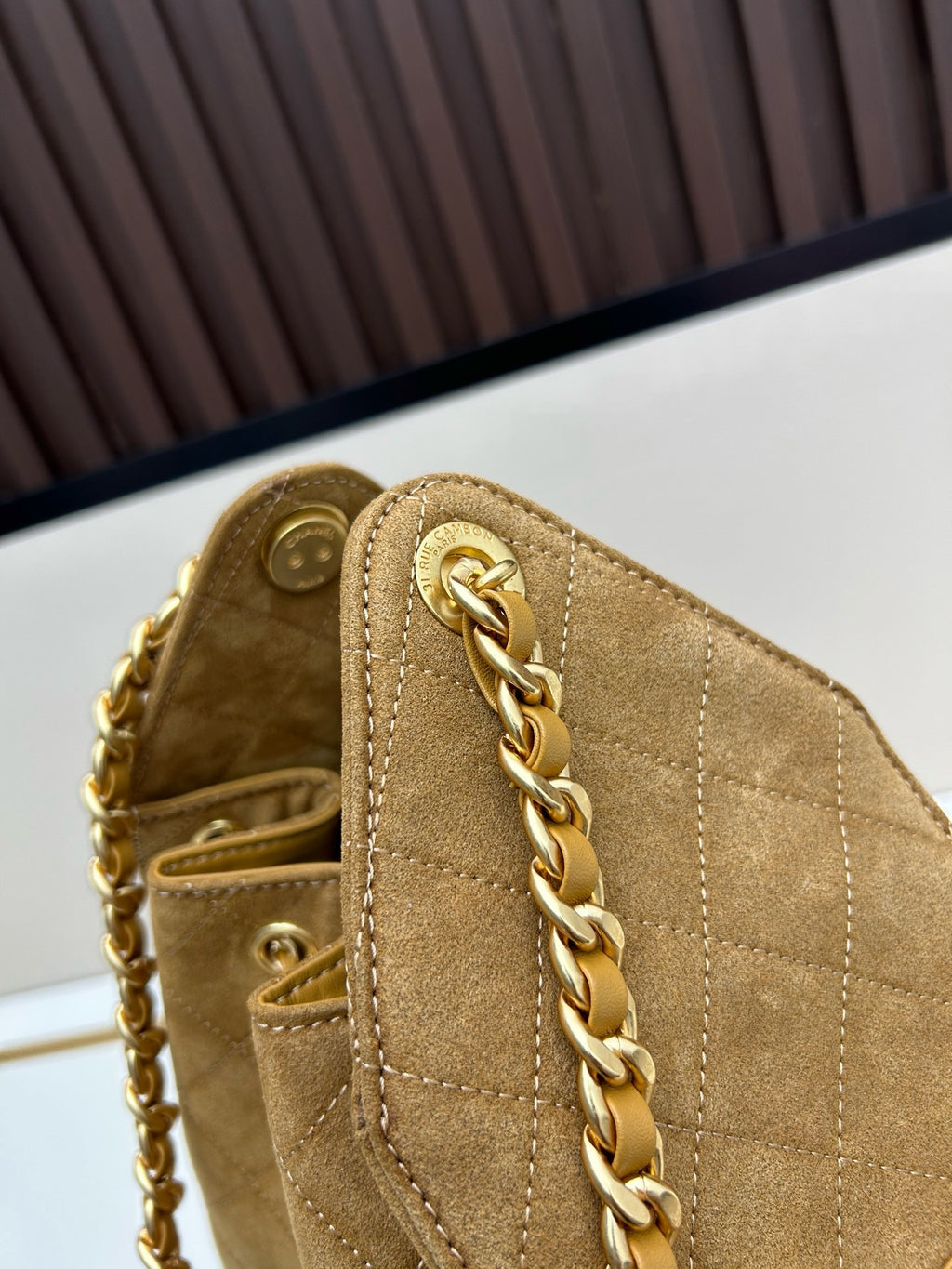 Large Suede Hobo Bucket Bag | Quilted Texture
