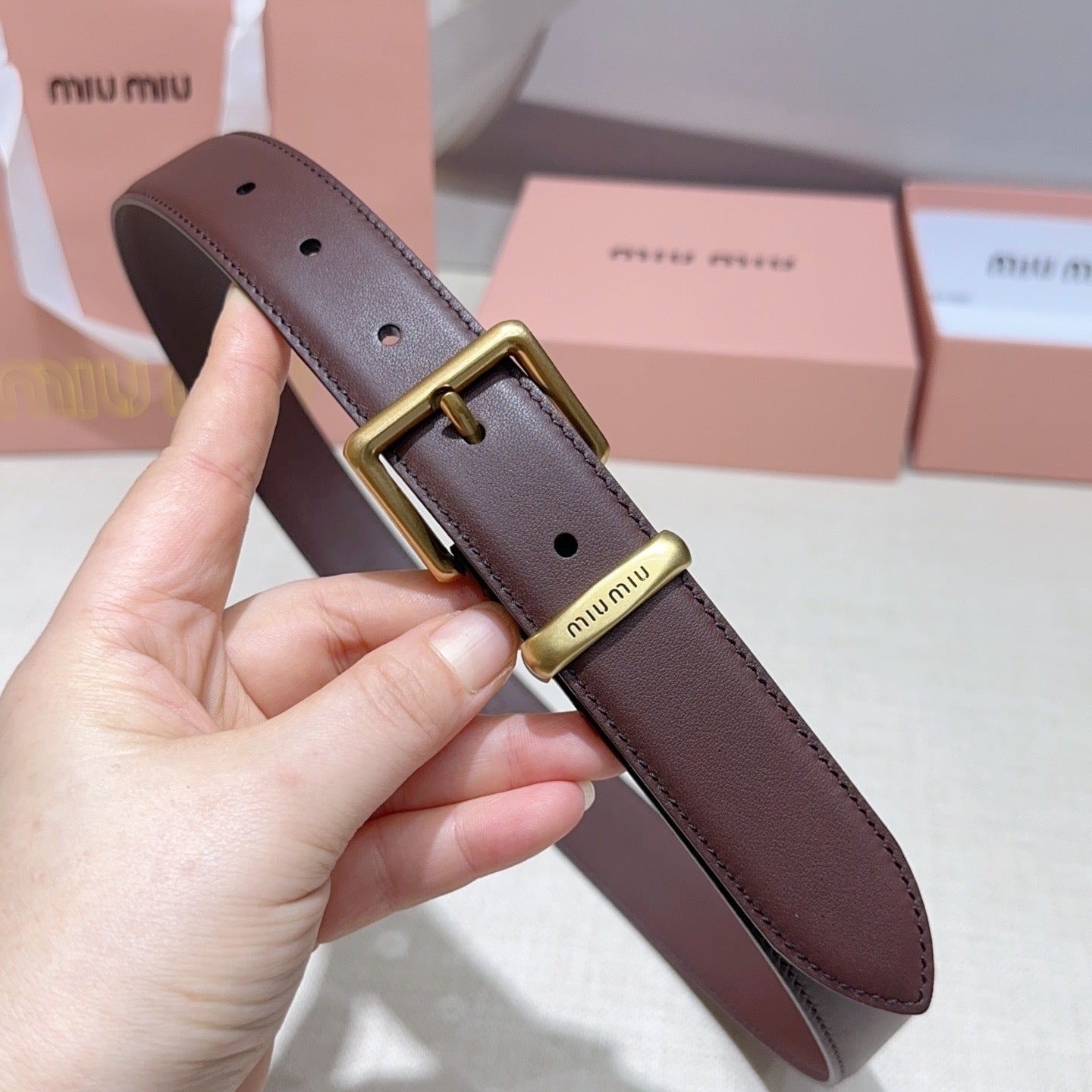 3.0cm Double-Sided Genuine Leather Belt
