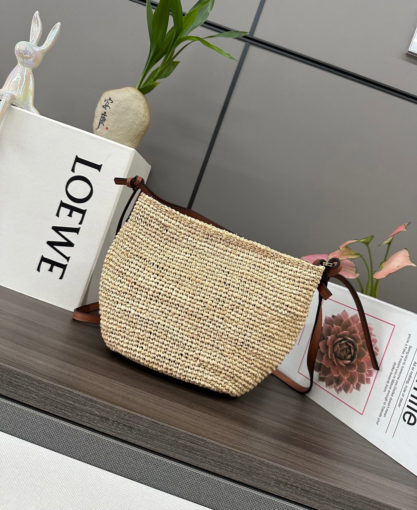 Premium Quality – Slit Raffia Pochette