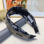 Luxury Wide Logo Headband — Elegant & Versatile