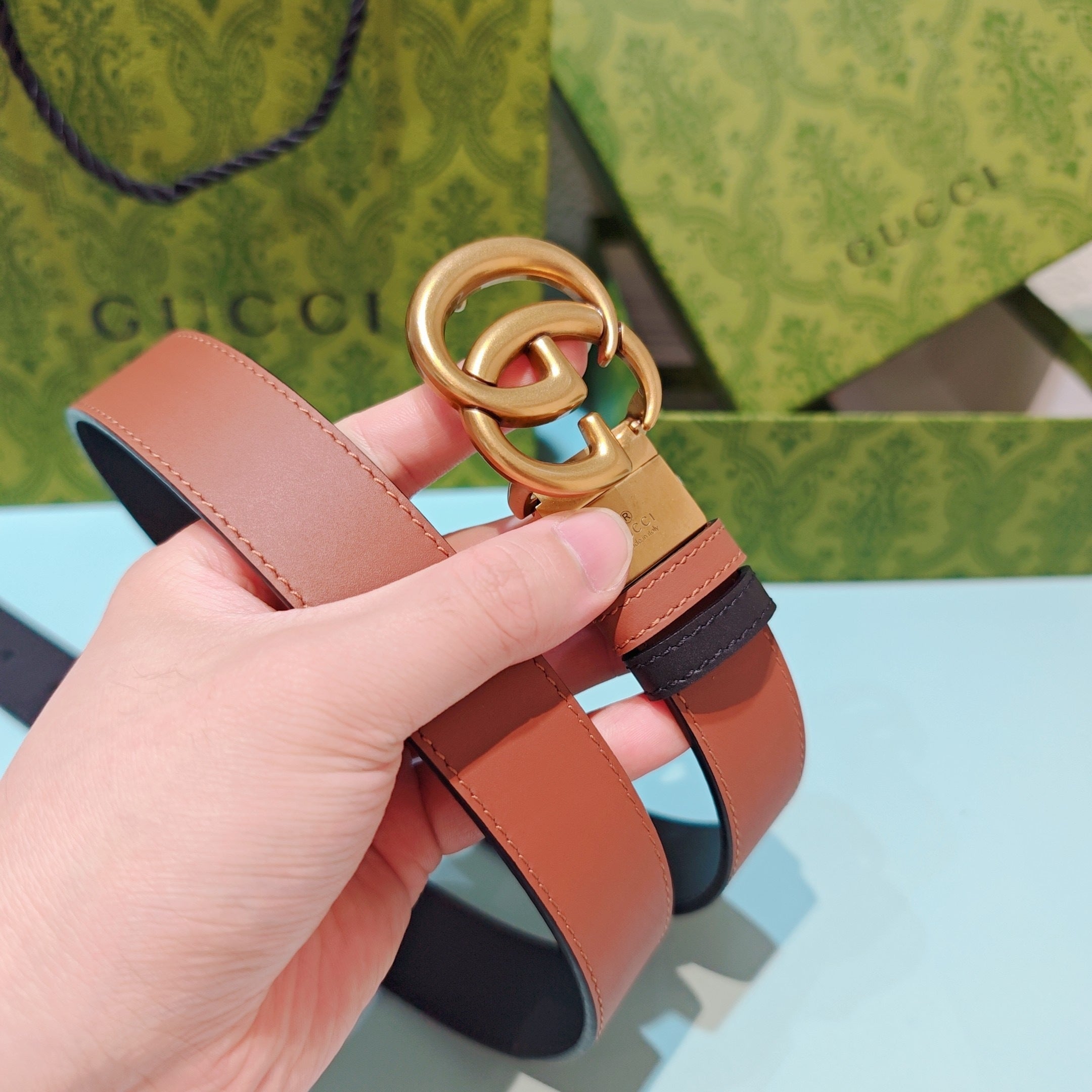 3.0cm Double-Sided Leather Belt