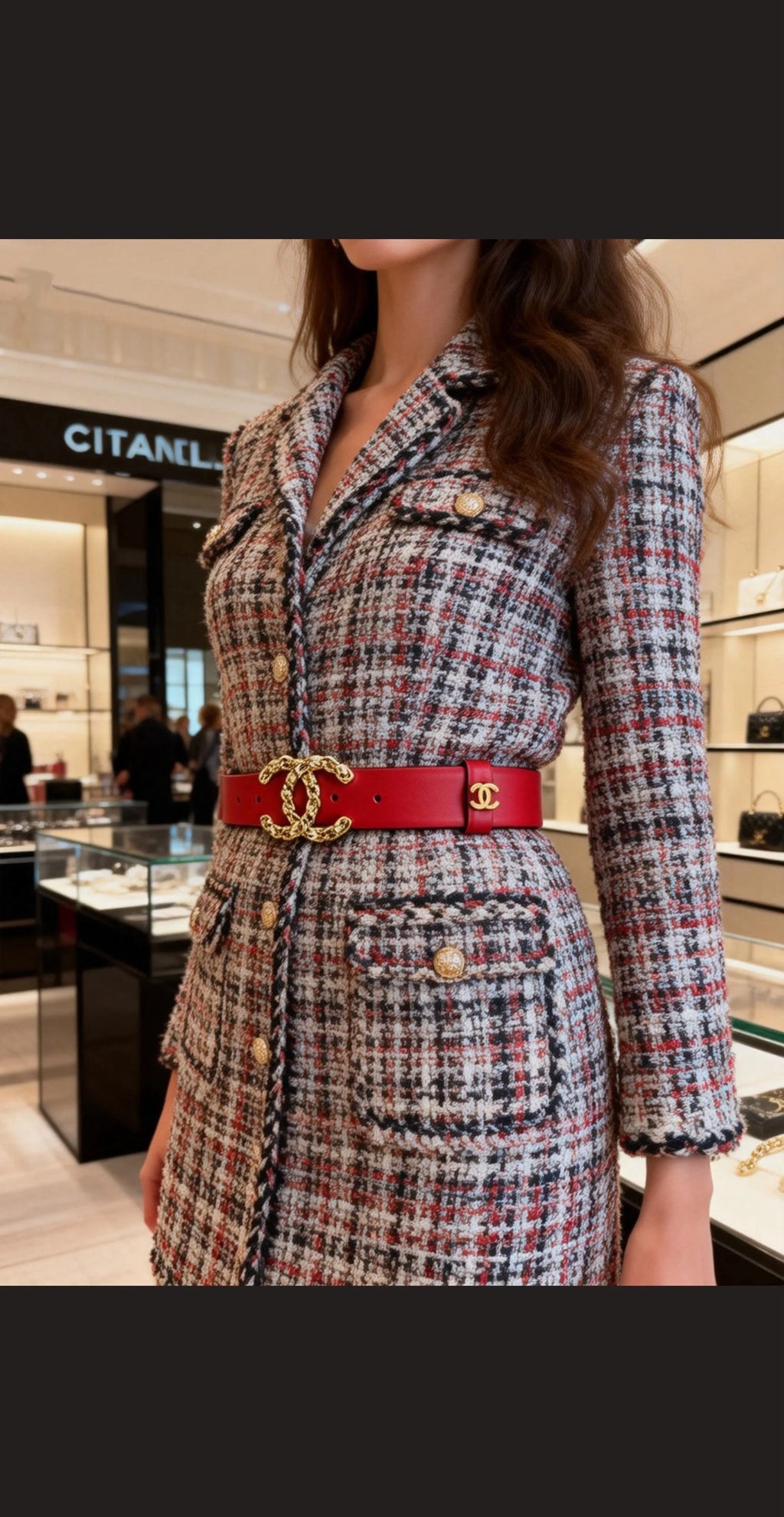 Classic Double Logo Chain Belt (Red)
