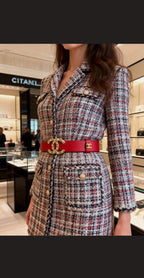 Classic Double Logo Chain Belt (Red)