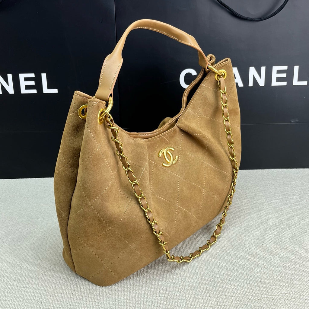 Quilted Suede shoulder bag