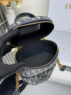 Mini Vanity Bag (Blue Monogram Style) - Premium Quality