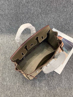 Suede B*K Tote Bag with Double Shoulder Straps – 25/30 cm