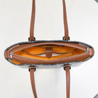 Vintage Tote Bag | Double Zip Design & Adjustable Handles