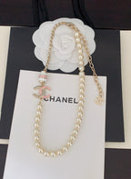 Elegant Soft Pink Pearl Necklace 🩷✨
