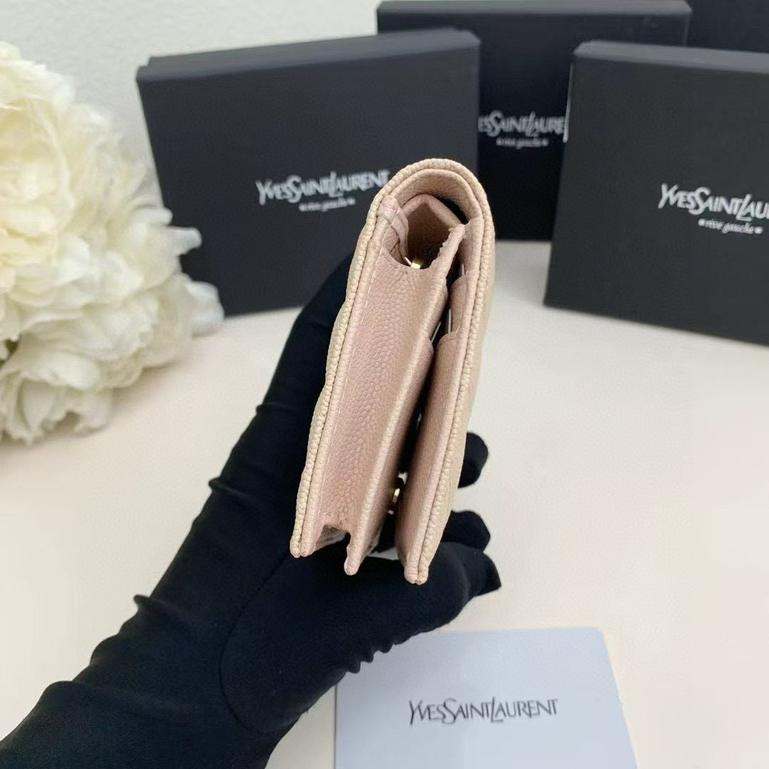 Folded Leather Wallet with Card Holder