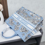 D Book Tote ( Beige Coconut Tree )