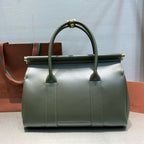 Smooth Calfskin Loom Tote Bag – Black