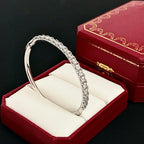 Elegant Diamond-Style Panther Bangle ✨