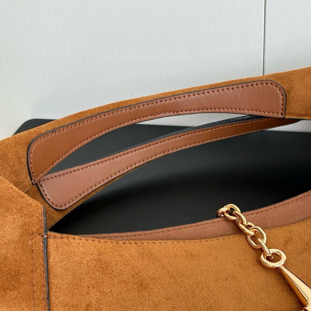 Maxi Suede Shoulder Bag : Large