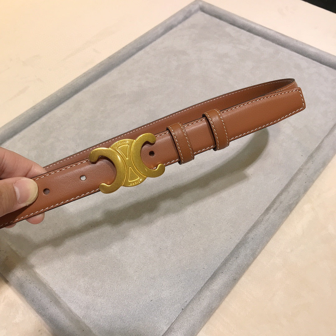 Reversible Taurillon Leather Belt : 2.5 CM