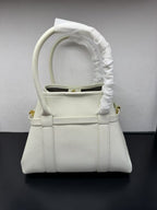 Premium Leather Vintage-Style Top-Handle Tote Bag