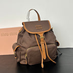 Large Canvas & Leather Backpack – Collegiate Style, 29.5cm