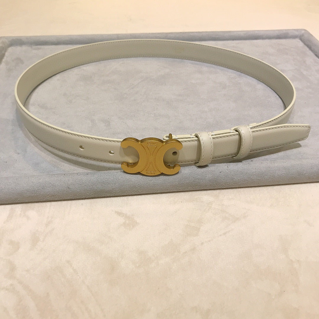 Reversible Taurillon Leather Belt : 2.5 CM