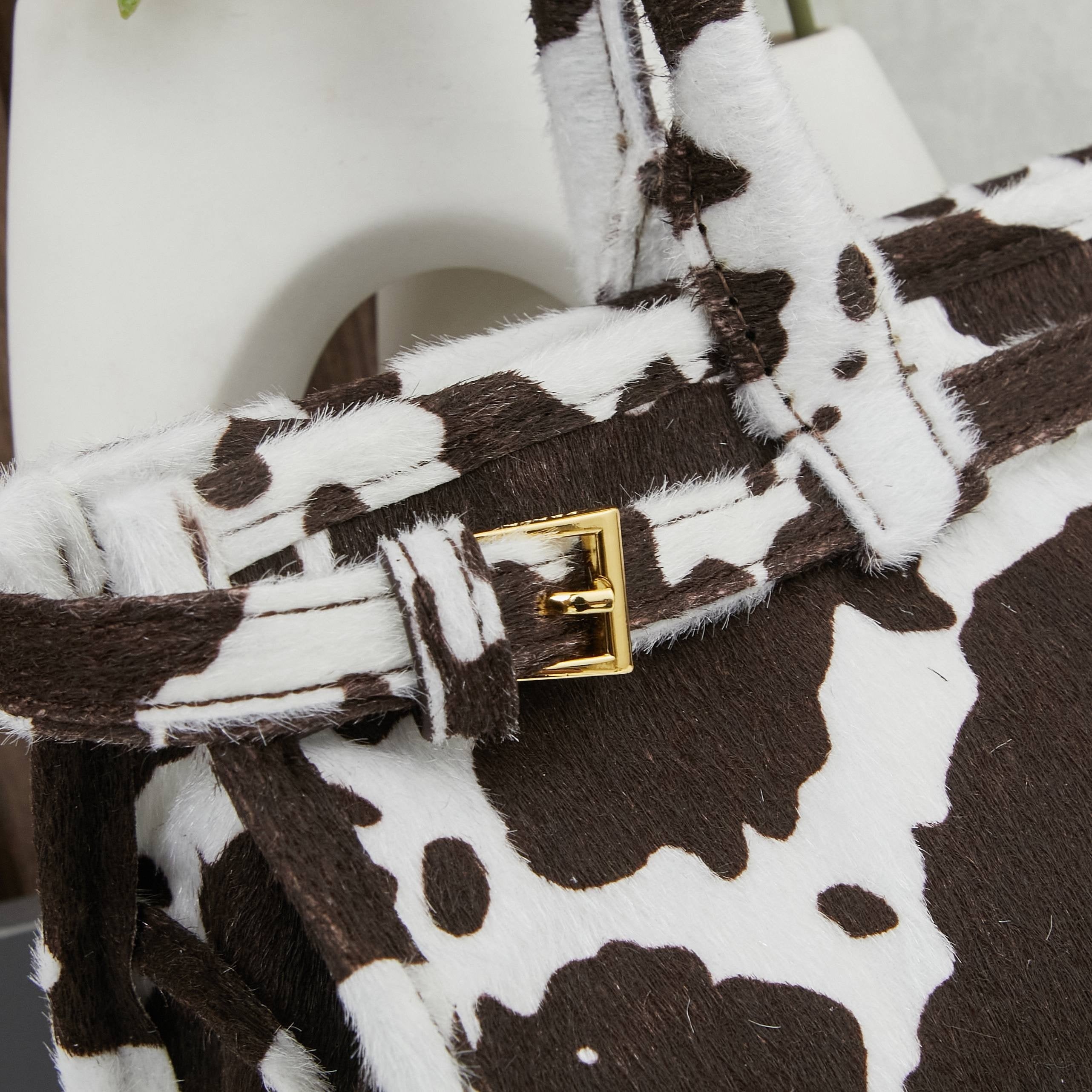 Cowprint Leather Handbag