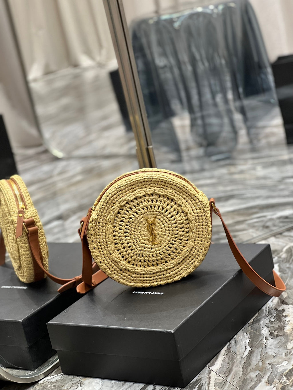 Premium Quality Round Raffia Woven Bag