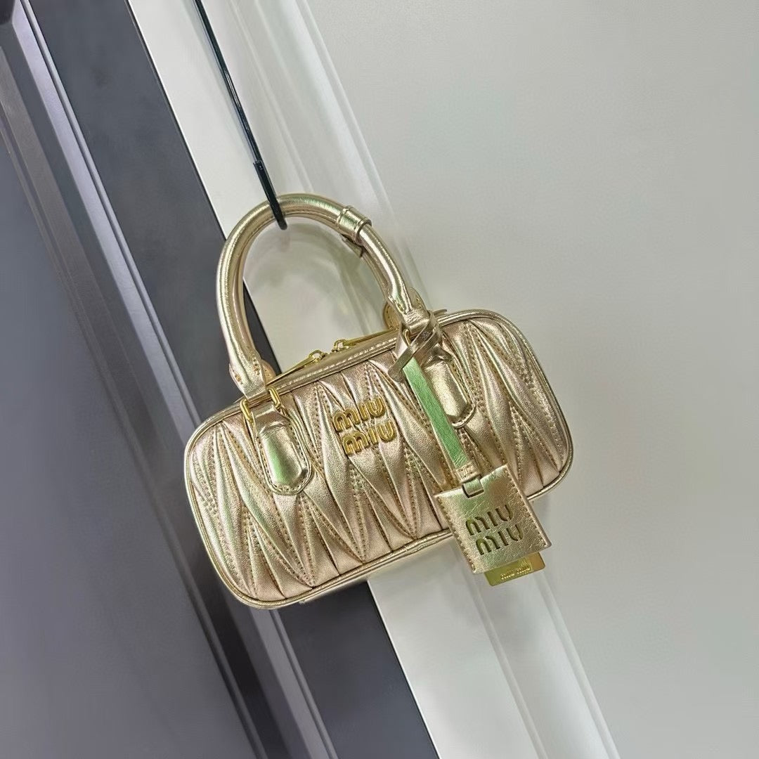 Mini Lambskin Ruched Shoulder Bag