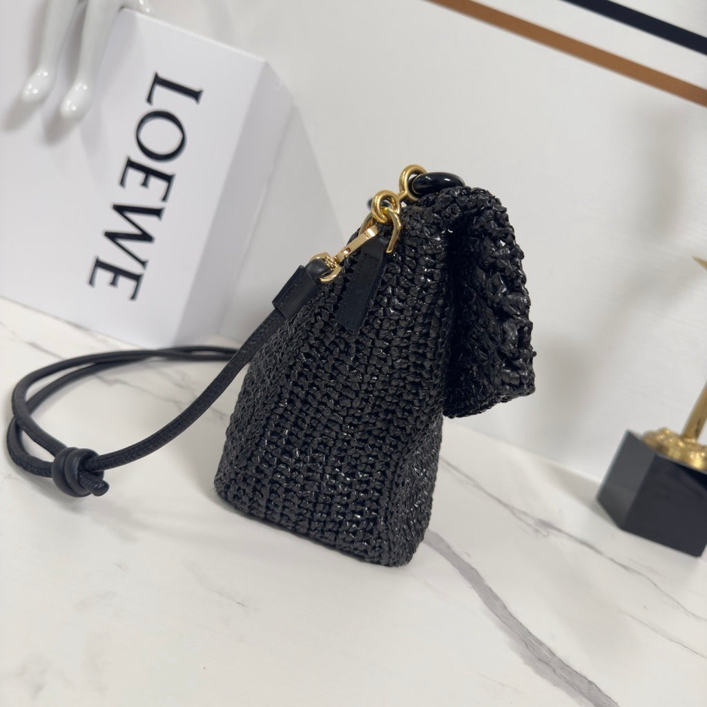 Medium Raffia & Leather Ola Handbag (Premium Quality)