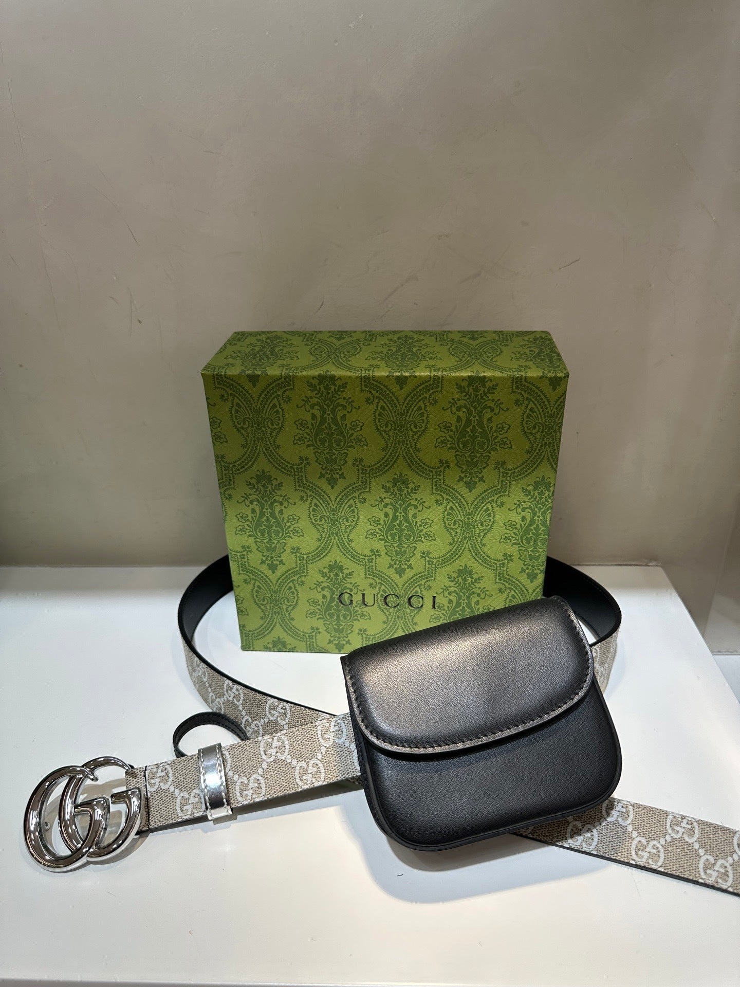 Premium Detachable Belt Bag with Double Logo Buckle