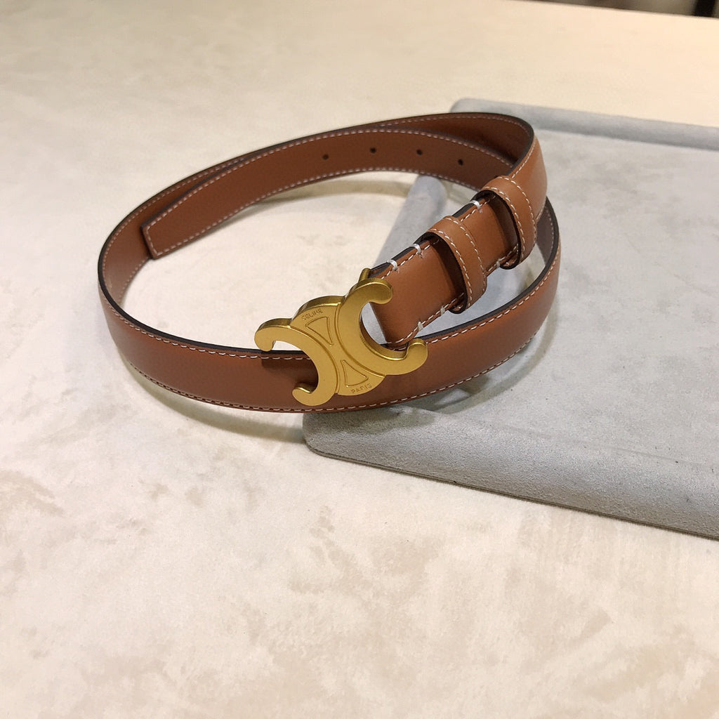 Reversible Taurillon Leather Belt : 2.5 CM