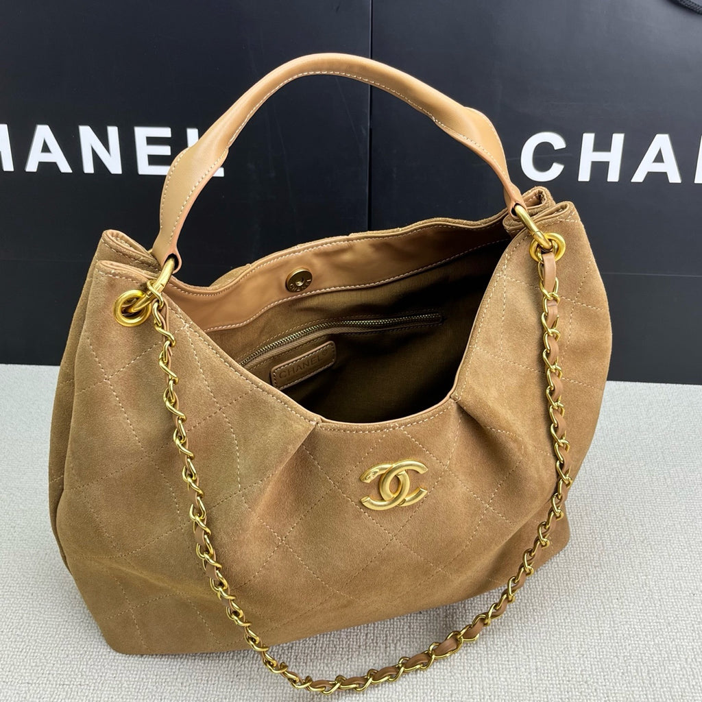 Quilted Suede shoulder bag