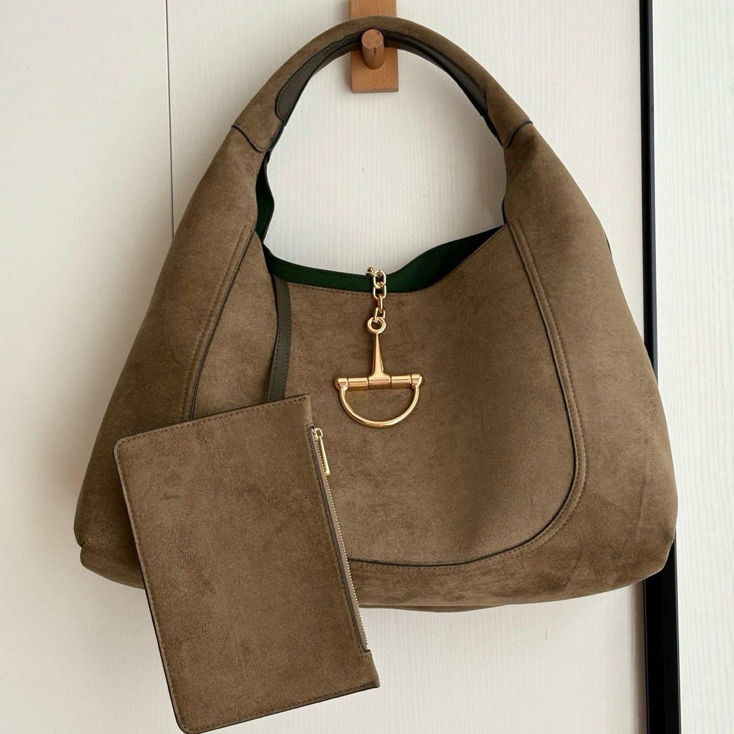 Maxi Suede Shoulder Bag : Large