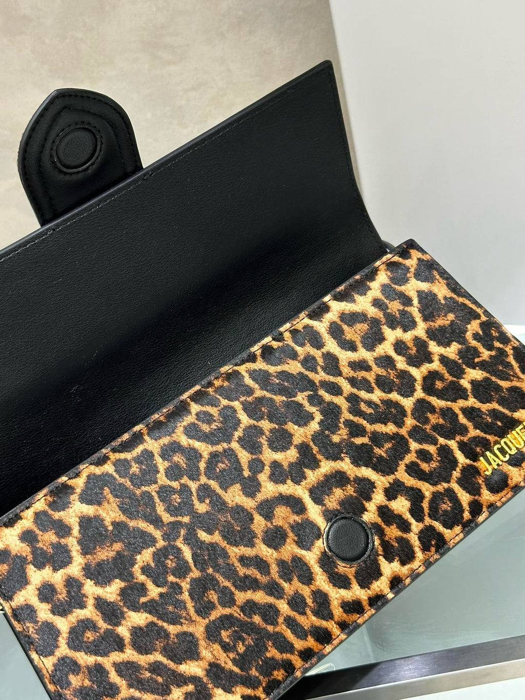 Mini Leopard Print Shoulder Clutch Bag | Convertible Design in Genuine Leather