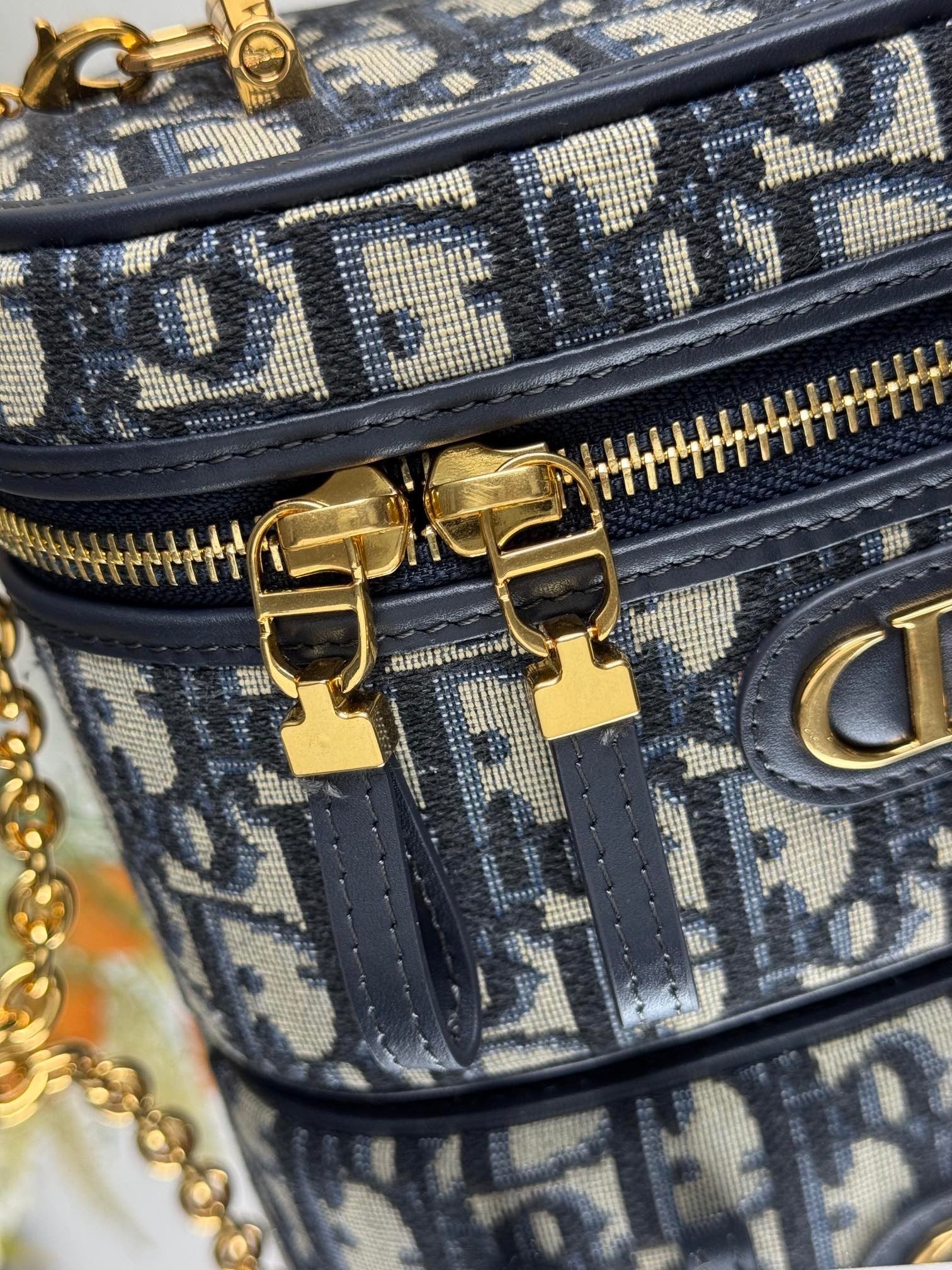 Mini Vanity Bag (Blue Monogram Style) - Premium Quality