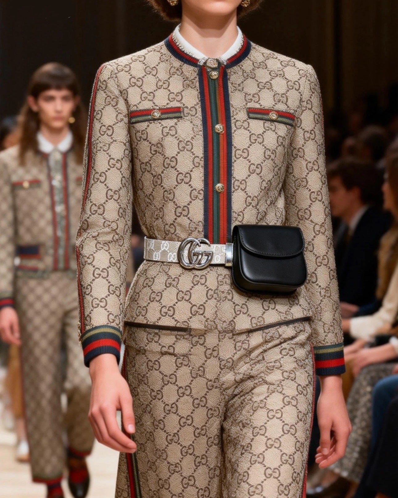 Premium Detachable Belt Bag with Double Logo Buckle