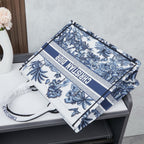 D Book Tote ( Blue Coconut Tree )