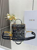 Mini Vanity Bag (Blue Monogram Style) - Premium Quality
