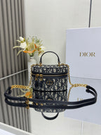 Mini Vanity Bag (Blue Monogram Style) - Premium Quality