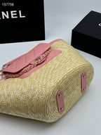 Large Woven Basket Tote Bag