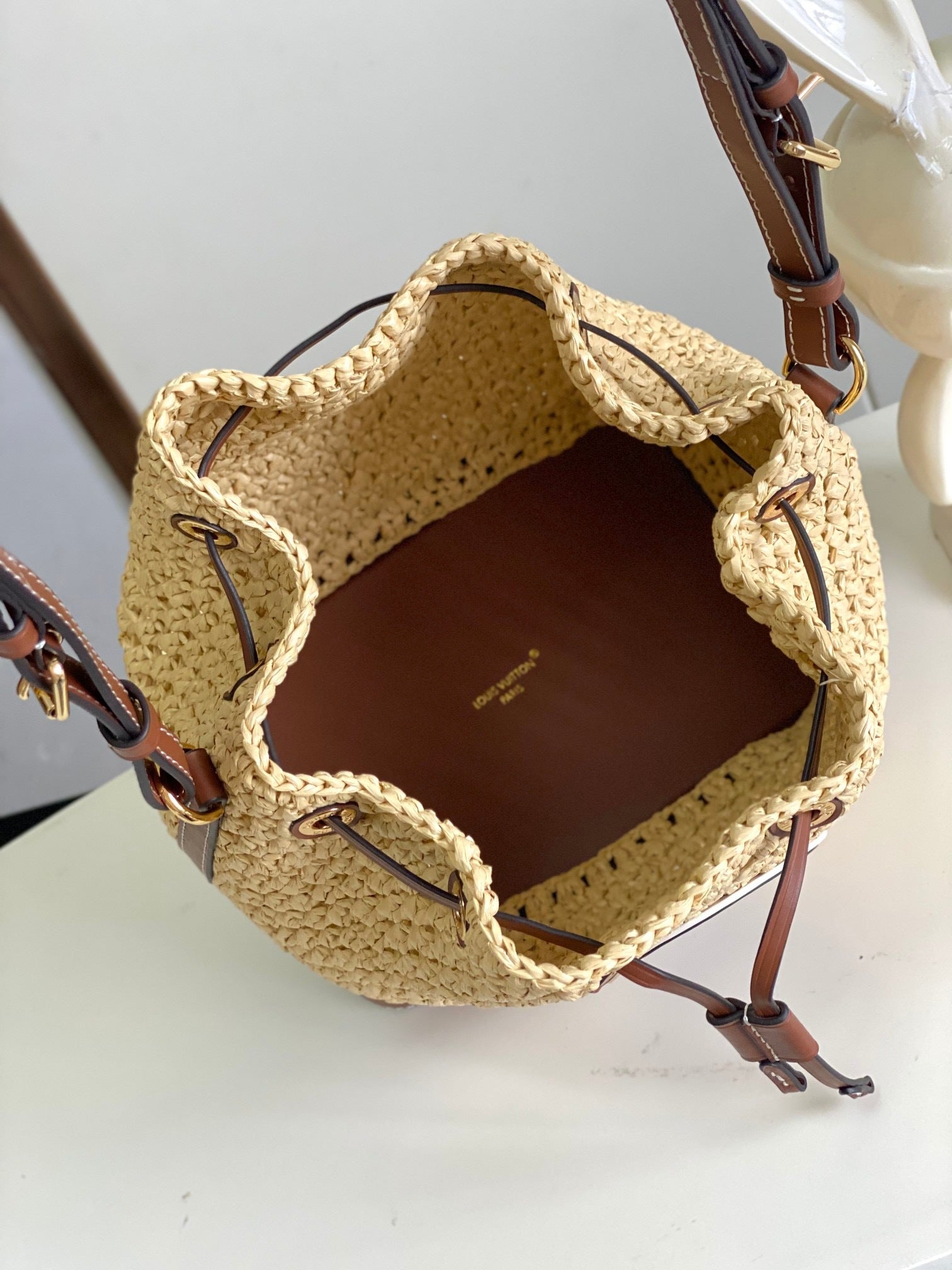 Mini Raffia Bucket Bag - (Premium Quality)