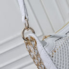 Mesh & Leather Chain Bag